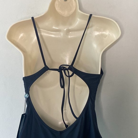NWT Ree Bees Modest One Piece Swimsuit Solid Black Wired Size Small - Picture 6 of 8